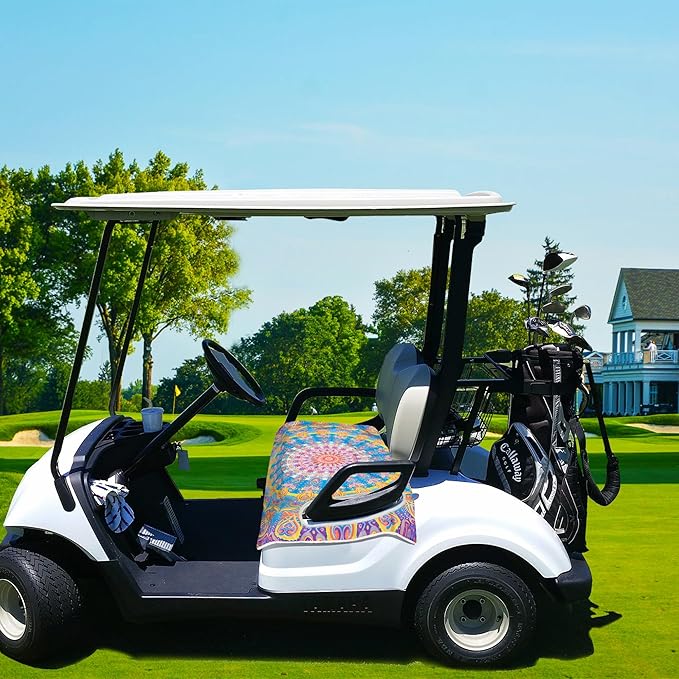 ENYORSE Golf Cart Seat Covers - Ethnic Style Golf Cart Towel Blanket for 2/4 Seater, Soft & Breathable Microfiber, Keeps Seats Cool & Comfortable, 51”x31”, Fits EZGO/Yamaha/Club Car