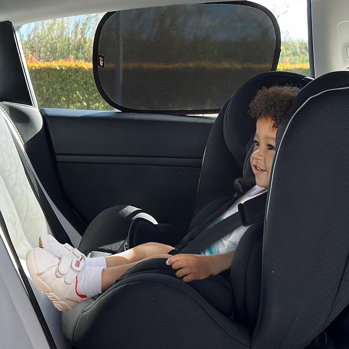 Baby Uma Car Window Shades (2 Pack) - 18.9″ × 12″, UPF 50+ Car Window Covers, 99% UVB + 94% UVA Protection, Static Cling Sun Shade with Travel Bag (Small)