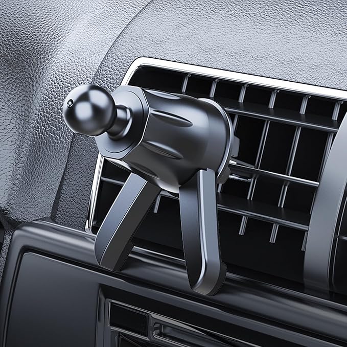 Air Vent Clip for Car Mount Replacement,Adjustable Triangular Fixing Foot and Metal Hook,Universal Vent Grip for Car Phone Holder and Wireless Car Charger,Joint Ball Diameter 0.67inch/17mm