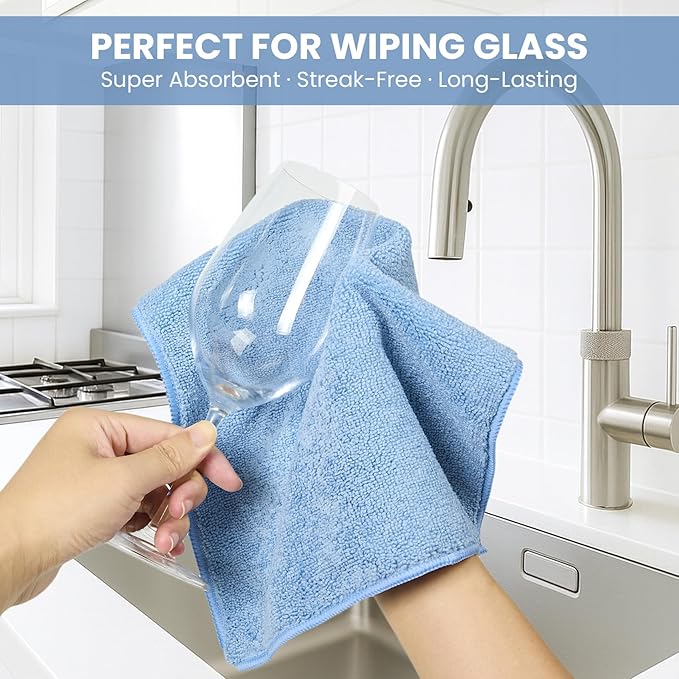 SIFANGKE Microfiber Cleaning Cloth, 12 Pack Assorted Color Cleaning Rags for Housekeeping, Colorful Reusable Microfiber Towels for Car, Kitchen, Bathroom and Household Cleaning Supplies, 11.8"X11.8"