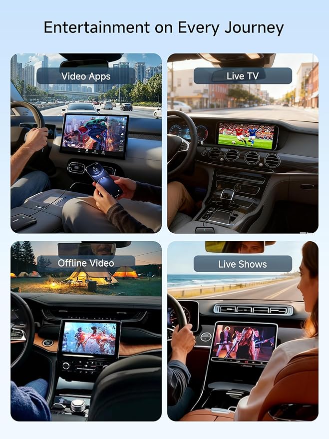 Magic AI Box Wireless CarPlay & Android Auto Adapter, Car Video Box for OEM Wired CP/AA, Dual WiFi & Bluetooth IoT Hub, Supports for Netflix/YouTube/TikTok/TF Card
