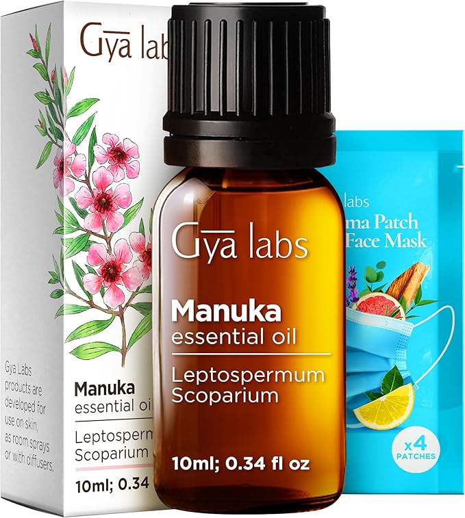 100% Pure Manuka Essential Oil - 0.34 Fl Oz - Manuka Oil for Hair, Skin, Diffuser, Aromatherapy & DIY Candle Making Scent