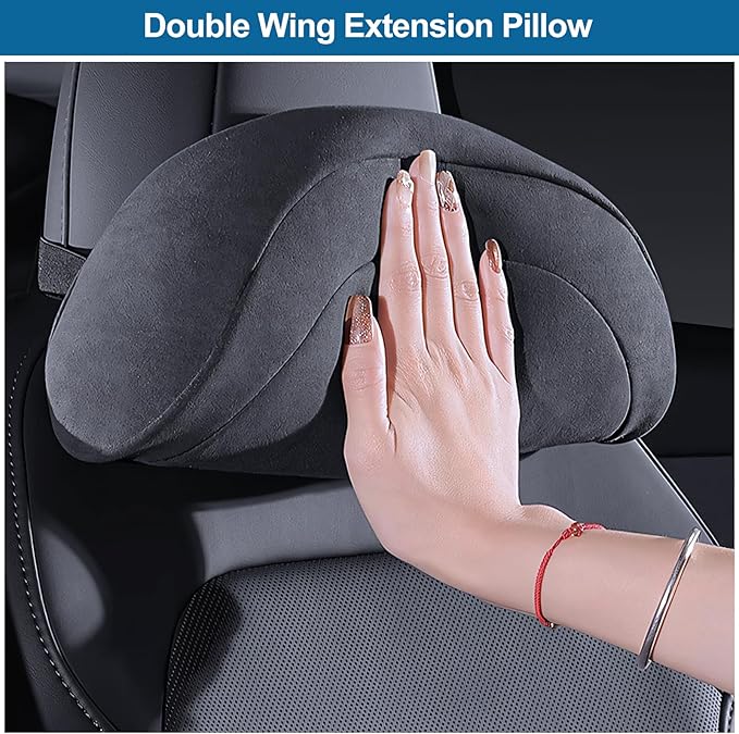 2025 Car Headrest & Lumbar Support Cushion Car Seat Cushion with Neck Pillow & Lumbar Support Kit Ergonomic Seat Headrest and Backseat Universal Fit Headrest Car Pillow for Driving Seat Office