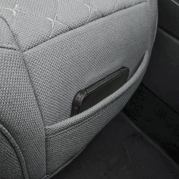 Suninbox Car Seat Cover,Bottom Car Seat Covers,Front Seat Only, Cloth Fabric Wrap Around The Bottom,Breathable Car Seat Protector Fits 95% of Vehicles 1 Piece,Gray