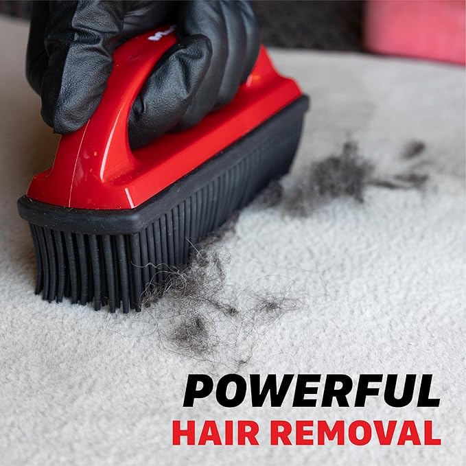 Maxshine Universal Car Carpet Lint & Hair Removal Brush - Electrostatic Rubber Bristles - Efficiently Removes Pet Hair from Dogs, Cats & Other from Interiors & Carpets - Easy-to-Clean