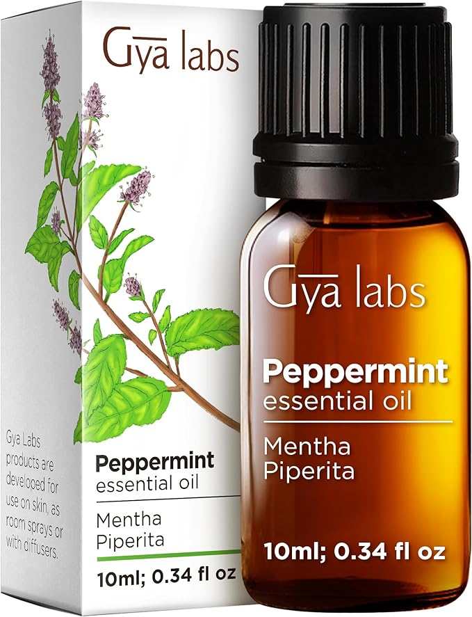 100% Pure Peppermint Essential Oil - 0.34 Fl Oz - Peppermint Oil for Hair, Skin, Diffuser, Aromatherapy & DIY Candle Making Scent