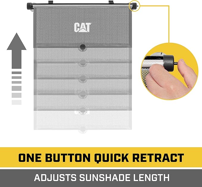 CAT® Window Shades Car Accessories - Car Shades for Back Windows Baby Visor - Retractable Window Blinds for SUV, Truck, & Car Sun Shade Window Screen - Car Window Shade for Baby - 14in x 19in