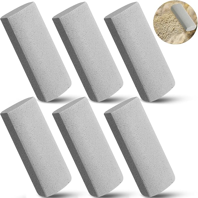 Abbylike 3 Pcs Pet Hair Remover Pumice Stone Car Pet Hair Removal Tool for Bedding Carpet Couch Furniture Cleaning (5.3 x 2 x 1.4 Inch,Gray)