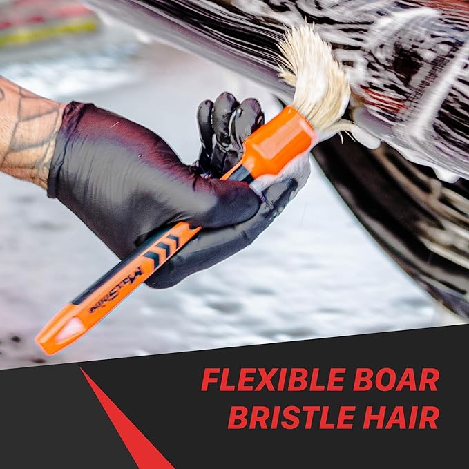 Maxshine Large #14 Universal Detailing Brush – Classic Boar’s Hair Bristles, Soft & Durable – Professional Brush for Interior, Exterior, Leather Seats, Engine Bay & Wheels