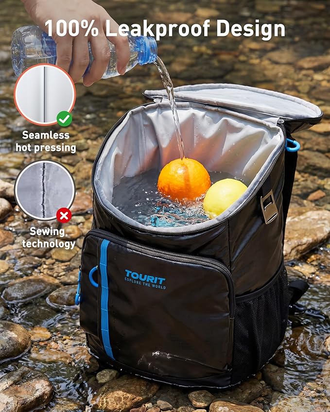 TOURIT Cooler Backpack 30 Cans Lightweight Insulated Backpack Cooler Leak-Proof for Men and Women