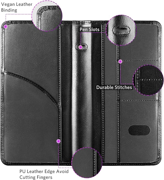 CoBak Car Registration and Insurance Holder - Vehicle Glove Box Car Organizer,Auto Truck Comparment Accessories Case with Magnetic Closure for Driver License,Cards