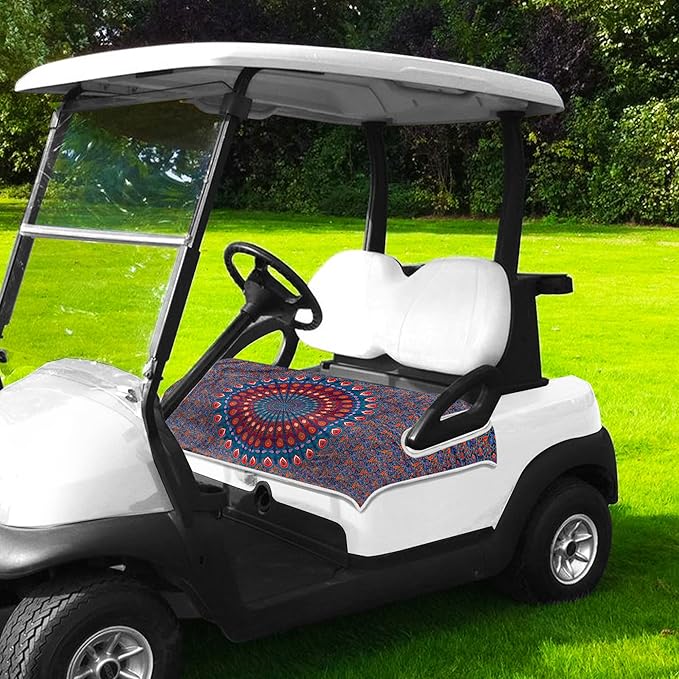 ENYORSE Golf Cart Seat Covers - Ethnic Style Golf Cart Towel Blanket for 2/4 Seater, Soft & Breathable Microfiber, Keeps Seats Cool & Comfortable, 51”x31”, Fits EZGO/Yamaha/Club Car