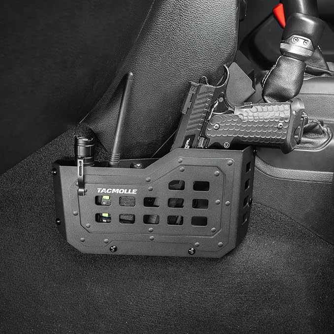 Center Console Organizer, Metal Gear Shift Side Tray for Jeep Storage Accessories, Center Console Storage Box Fits Jeep Wrangler JL Gladiator JT 2018–2025