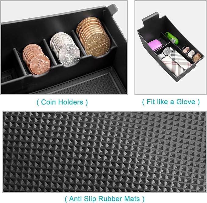 CDEFG 2025 2026 2027 HR-V Center Console Organizer Tray for 2023-2026 2027 Honda HRV HR-V Accessories Middle Console Armrest Tray Storage Box Secondary Insert Coin Container Car Interior Accessory