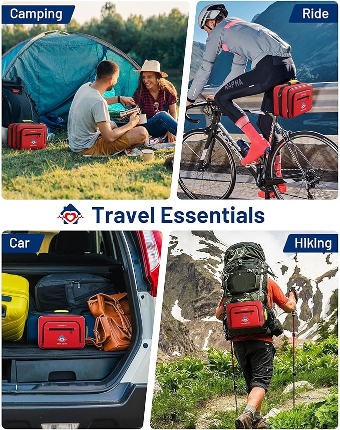 500 PCS First Aid Kit for Travel Camping Car Home Businesses, Well-Organized Emergency Kit, Survival Trauma First Aid Kits for Home College Dorm Essential Supplies