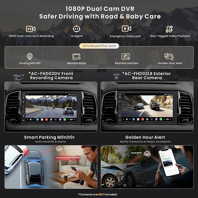ATOTOZONE 7-Inch Android Double-DIN Car Stereo,AI Agent,7.1.2 Surround Stage,4V RCA, 4G LTE, 8G+128G In-Dash Navi,Optical SPDIF Output,HDMI Input, ADS Protocol,Wireless CarPlay & Android Auto,X10G2B7E