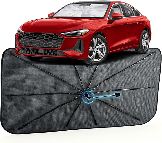 Car Windshield Sun Shade for Audi A4 A5&S5 RS5 2018-2026 –[Reflective Coated Fabric] Sunshade Umbrella for Front Window, Car Shades Sun Visor Keep Car Cool and Protects Interior, 1:1 Exact Fit