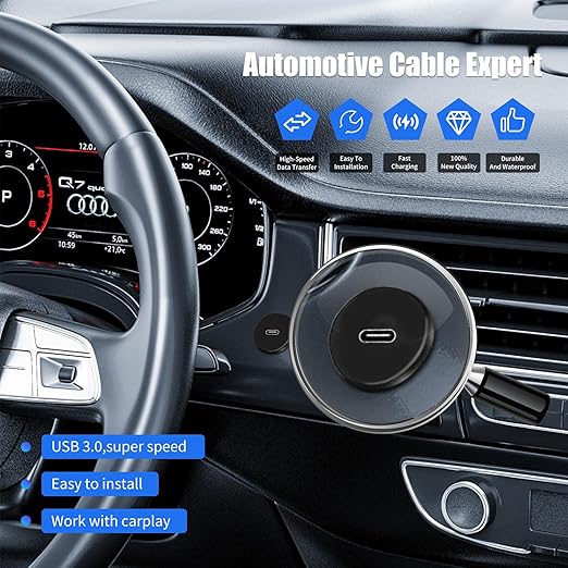 Single Port USB C 3.0 Male to USB C 3.0 Female Extension Cable,Flush Mount Waterproof Panel Cable for Car,Truck,Boat,Motorcycle Dashboard 3.3ft