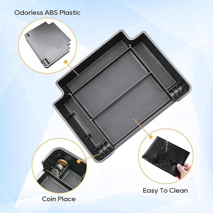 Center Console Organizer for 2021-2026 Chvey Tahoe(LS/LT/Z71) & 2021-2026 Suburban(LS/LT/Z71) &2021-2026 GMC Yukon/Yukon XL(Elevation/AT4) Armrest Storage Accessories-Not Fit For Power-Sliding Console