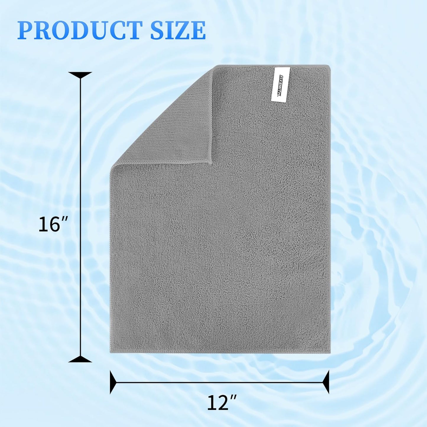 FIXSMITH Microfiber Cleaning Cloth - Pack of 8, Size: 12 x 16 in, Multi-Functional Cleaning Towels, Highly Absorbent Cleaning Rags, Lint-Free, Streak-Free Cleaning Cloths for Car Kitchen Home