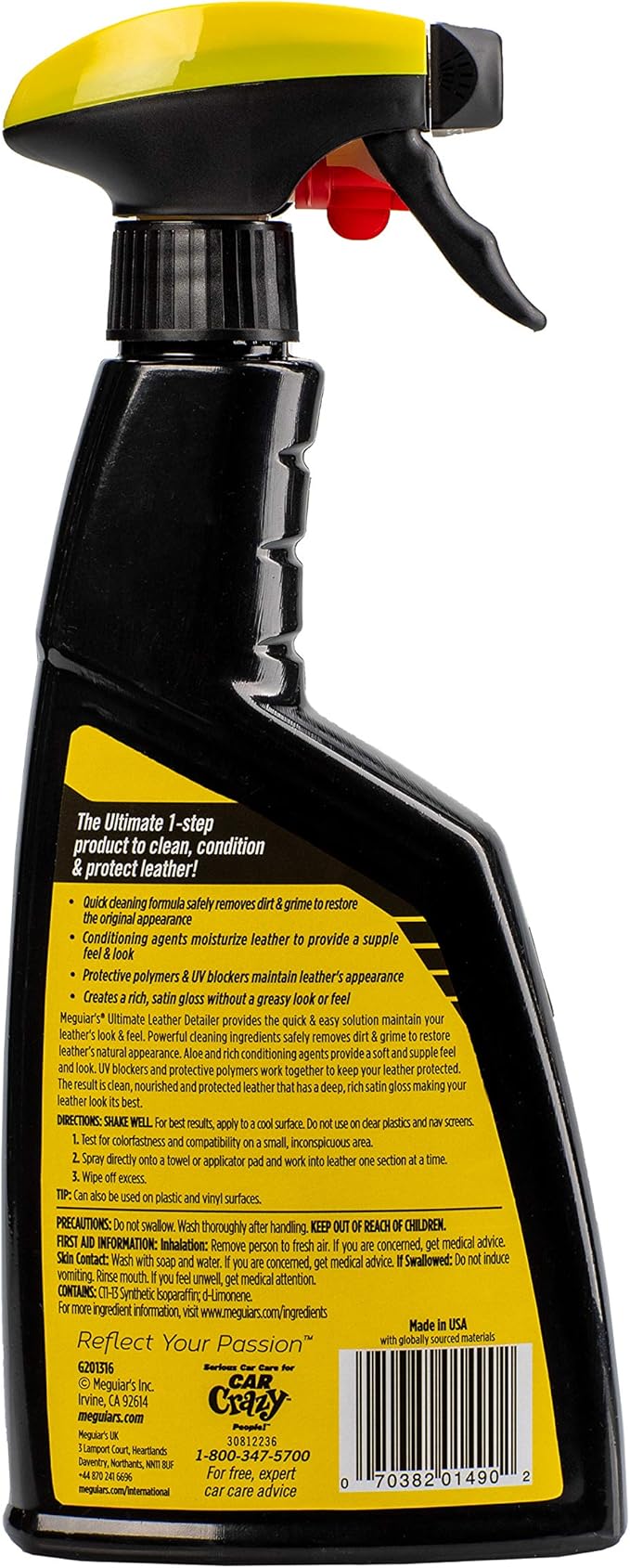 Meguiar's G201316 Ultimate Leather Detailer - 16 Oz Spray Bottle