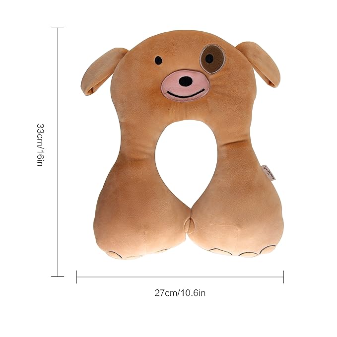 KAKIBLIN Baby Neck Pillow, Upgraded Baby Support Pillow,Head Pillows for Carseat, Newborn Neck Support for Car Seat, Stroller, Pushchair,Travel(Brown)