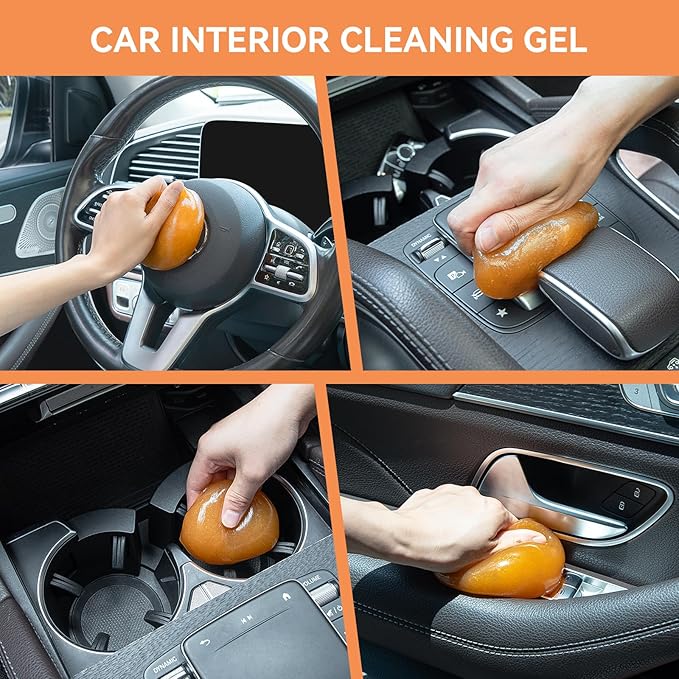 ASFSKY Car Cleaning Gel, Cleaning Putty for Car Detailing Car Slime for Cleaning Dust from Air Vents, Dashboard, Cup Holder with Cleaner Gel Dust Cleaning Gel