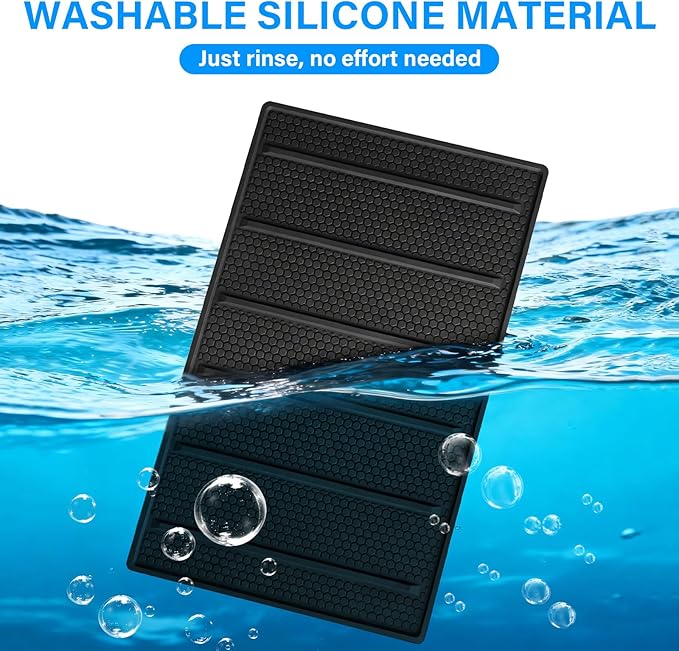 Center Console Tray Liner for Toyota Tundra Accessories 2022-2025 2026 for Sequoia Accessories 2023-2025 2026 Console Organizer Liner Anti-Slip Silicone (1 Piece)
