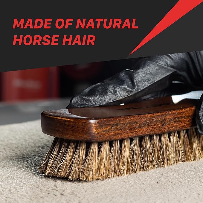 Maxshine Universal Natural Fine Horse Hair Brush – Sturdy Yet Soft Bristles for Car Detailing – Ideal for Cleaning Carpet, Upholstery, Leather & Interior Surfaces