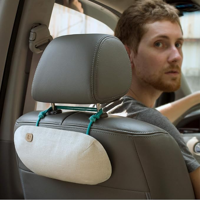 PURGGO Car Air Freshener - Auto Odor Eliminator - 100% Activated Bamboo Charcoal Air Purifier, Ionizer - Absorb and Remove Smoke Smell - Fragrance-Free Deodorizer - Lasts 365+ Days [Classic Beige]