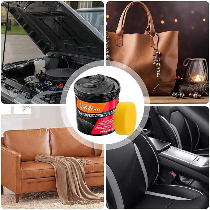 300g Car Trim Restorer 7.2x7.2x10cm Automotive Dashboard Restorer Repair Polishing Wax For Coating Long Lasting Metal Plating Parts Minor Scratch Repair Vehicles Headlights