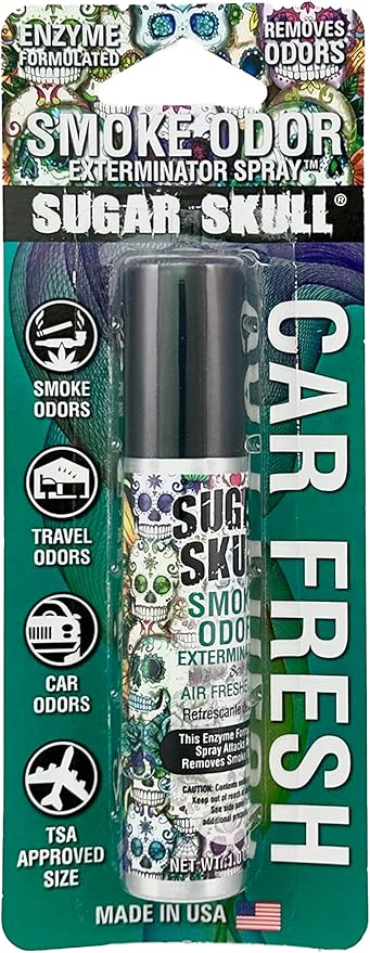 Smoke Odor Exterminator Air Fresh Spray, Your Ultimate Solution for Smoke and Household Odor Elimination 1 oz Spray (1 Pack, Sugar Skull)