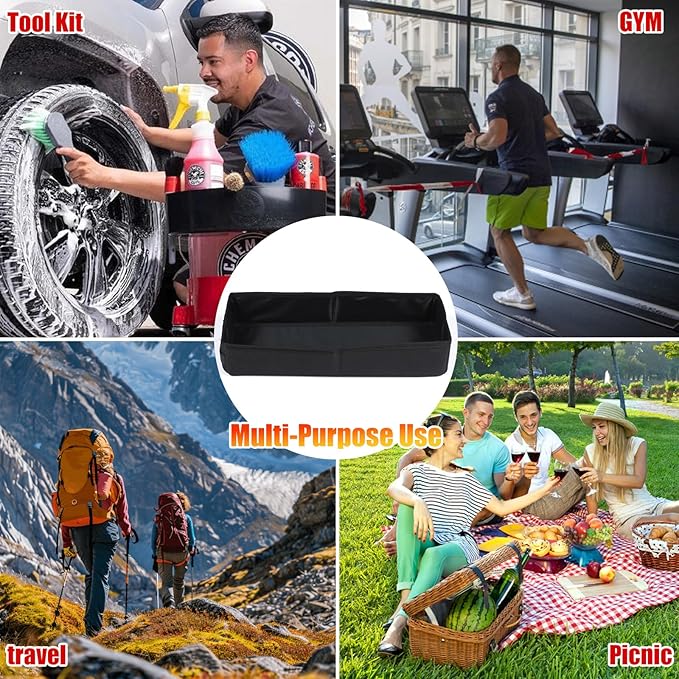 Under Seat Organizer for Hummer EV Accessories Backseat Rear Hidden Under Seat Storage Bags Portable Waterproof Foldable Storage Tool with Handle for Hummer EV SUV Pickup 2024 2025 2026 (B/1PC)