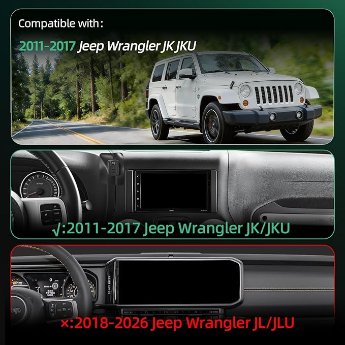 Car Phone Holder for Jeep Wrangler (2011-2016 2017),Magsafe Car Mount Charger,Magnetic Phone Holder,15W Wireless Charging,Dashboard Phone Holder,360° & Hands Free,2015 Wrangler Interior Accessories