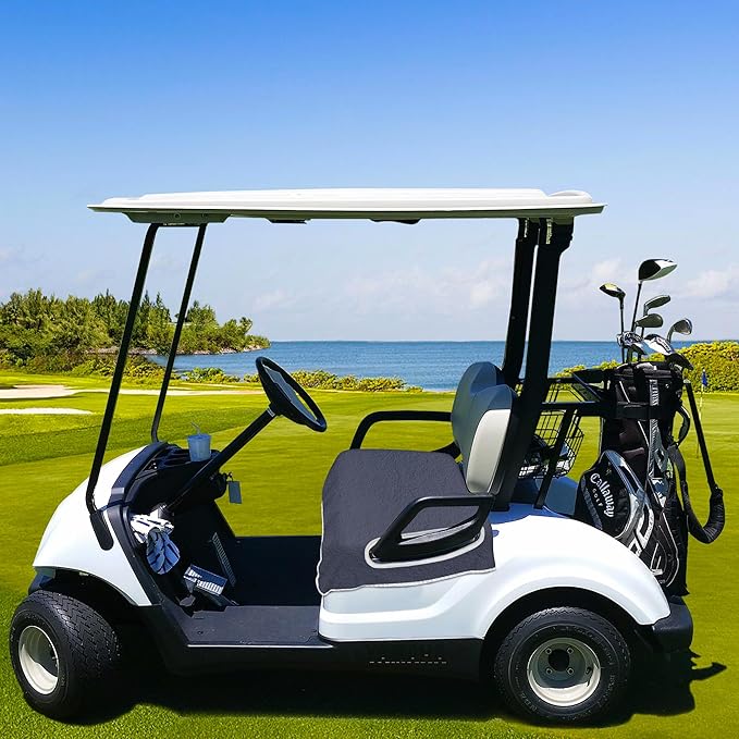 YOKYHOM Golf Cart Seat Covers for 2/4-Seater, Microfiber Seat Towel Blanket, Keeps Seats Cool, Clean & Comfortable, Fits EZGO, Club Car, Yamaha, 51"x31"