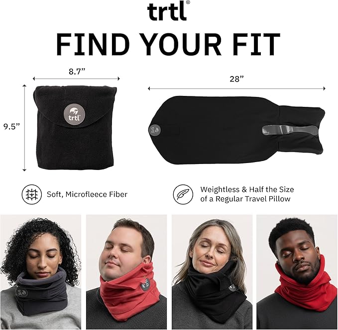 trtl Pillow - Scientifically Proven, Super Soft Neck Support Travel Pillow for Airplanes - Lightweight and Machine Washable - Ergonomic Design for Traveling on Flights, Cars, and Trains - Coral
