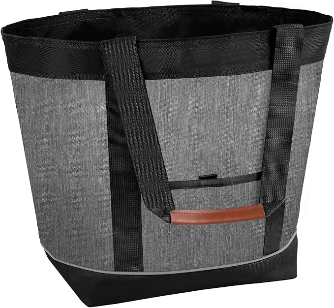 Insulated Cooler Bag Leakproof Thermal Insulation Collapsible Cooler Tote with Zippered, Reusable Cooler Bags