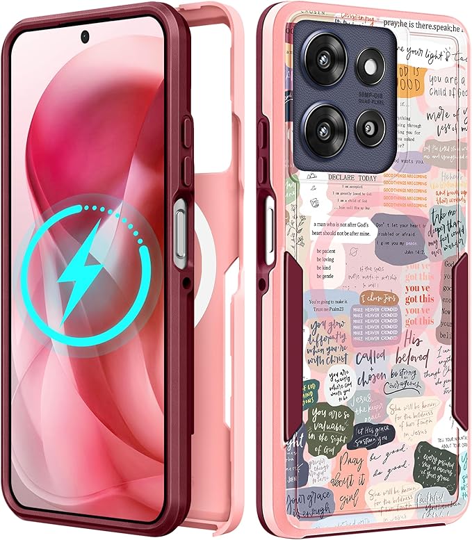 LISEVOfor Moto G Power 2025 Case - for Motorola Moto G Play 2025 Case Compatible with MagSafe Women Cute Girls Magnetic Protective Phone Cover Girly Kawaii Unique Pretty Heavy Duty Shockproof
