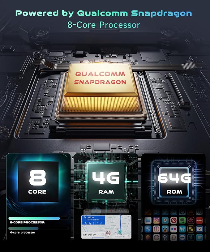 Snapdragon 8 Core 4GB+64GB 5/6Ghz WiFi for Ford Transit 2013-2019 Car Stereo with Android 15 Radio 9 Inch 1280 * 720 IPS Touchscreen Carplay/Android Auto GPS FM/RDS SWC Camera