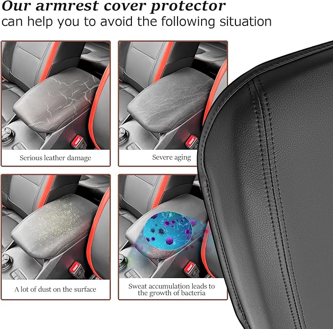 SKTU for 2024 2025 2026 Ford Ranger Armrest Cover for 2024 2025 2026 Ford Ranger Center Console Cover 2024 2025 2026 Ranger (XL/XLT/Lariat/Raptor) Armrest Pad Ford Ranger 2024 2025 2026 Accessories