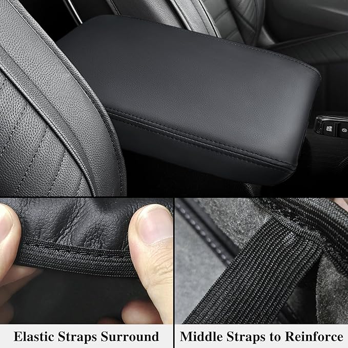 Car Center Console Armrest Cover for Honda Civic 2022-2025 2026, Soft Armrest Pad Cover Protector Cushion for Honda Civic 2022 2023 2024 2025 2026 Interior Accessories (Black)