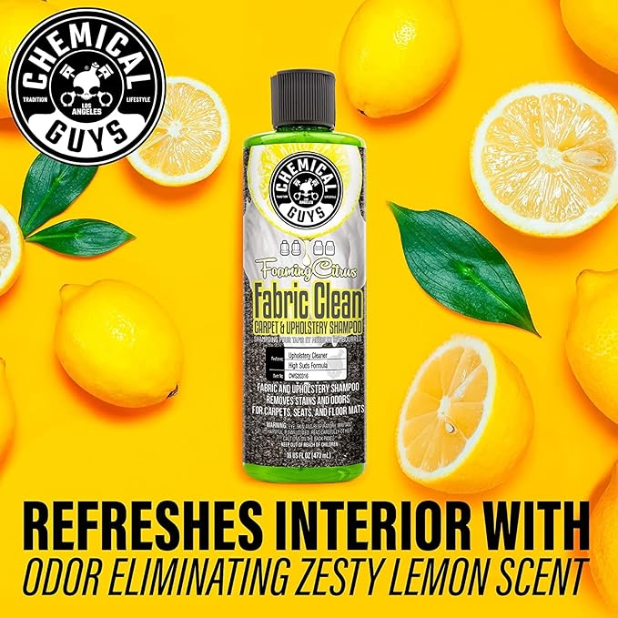 Chemical Guys CWS203FPB Foaming Citrus Fabric Clean Carpet & Upholstery Cleaner and HydroThread Protectant, Fabric Cleaner & Ceramic Fabric Protectant Bundle - (2-16 oz Bottles)