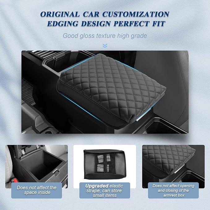 BIBIBO for 2025 Toyota Tacoma Accessories Center Console Cover 2024 2025 Toyota Tacoma Armrest Cover 2024 Tacoma Console Lid 2024 2025 Toyota Tacoma Arm Rest Pad Seat Box Cover Tacoma 2024