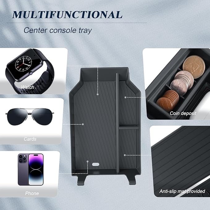 BIBIBO 2Packs 2025 2026 X3 G45 Center Console Organizer for 2025 2026 BMW X3 G45 (30 xDrive/M50 xDrive) Central Trays+ Insert Cup Holder Organizer 2026 BMW X3 G45 Accessories