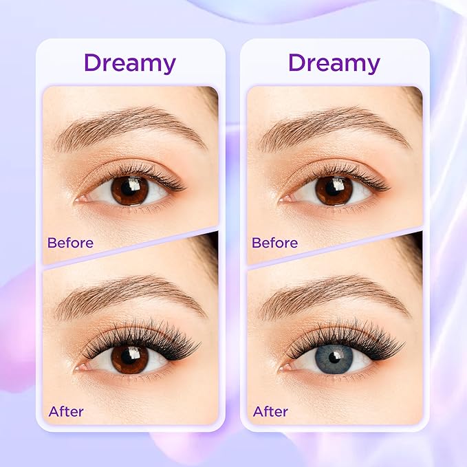 Lash Extension Kit DIY Lash Clusters Kit Eyelash Extensions Individual Lashes Extensions with (Bond,Seal,Tweezers,132Pcs,Dreamy,0.07D,10-16mm)