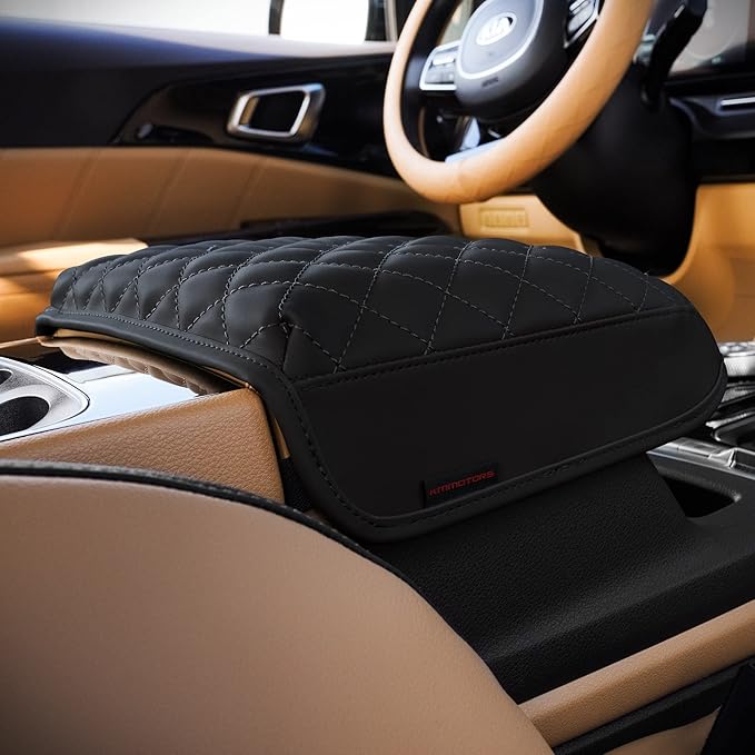 KMMOTORS Carnival KA4 2020-2025 Center Console Cover, Armrest Cushion, Console Protector, Carnival Accessories(Carnival KA4, Black)