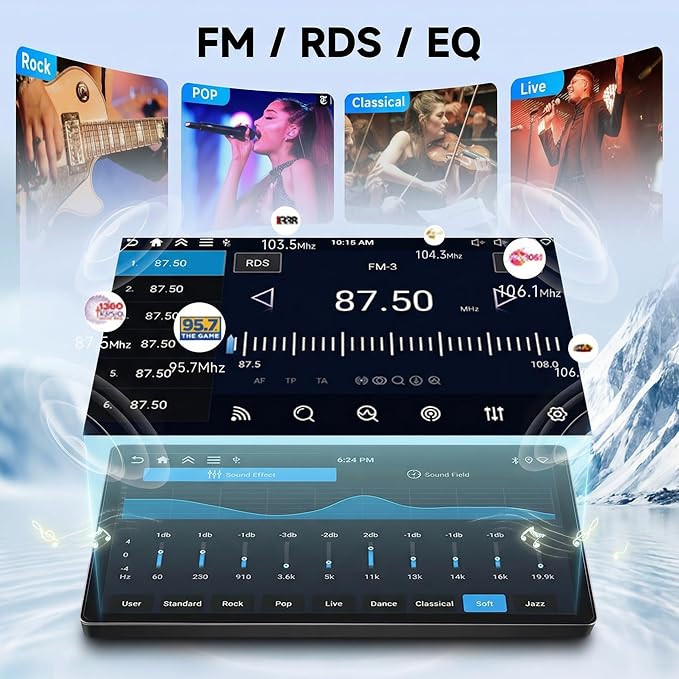 11.5" 4 Core 4+64G Radio for Ford F150 2004-2008 with 5G WiFi,2000 * 1200P Incell Touchscreen,F150 Car Radio Stereo with DSP/EQ Wireless Carplay Android Auto BT Type-C GPS FM SWC Backup Camera