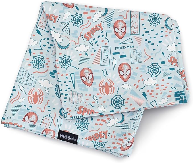 Milk Snob Marvel Infant Boy/Girl Swaddle Blanket, Soft Receiving, Security and Play, Toddler Infant Newborn Bedding, Baby Shower, Baby Registry Gift (Spider-Man Sketch Book) 34 * 34 inches