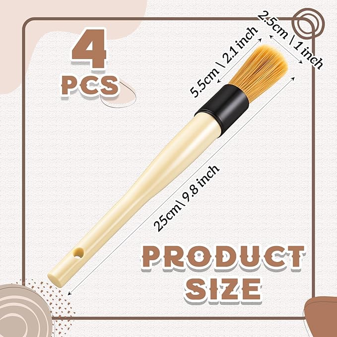 Patelai 4 Pack of Parts Cleaning Brush Home and Auto Use Parts Cleaner for Cleaning Auto Engine, Small Motors, Car Detailing, Wheels, Boats, Air Vents, Machinery