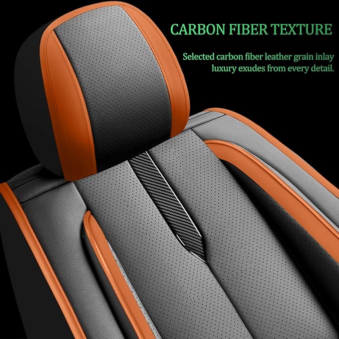 Fit Impreza Car Seat Covers for Subaru Impreza 2004-2024 2025 2026 -Upgraded Premium Waterproof & Breathable Leather,Airbag Compatible,All-Weather Seat Cushion Protector,2 Front/Black-Brown